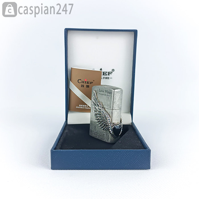 فندک اورجینال بنزینی چیف طرح بال و نگین قلب